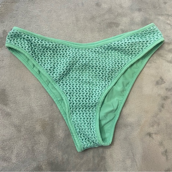 New! Montce lulu bikini bottom turquoise crochet nwot 24652 - Picture 5 of 10